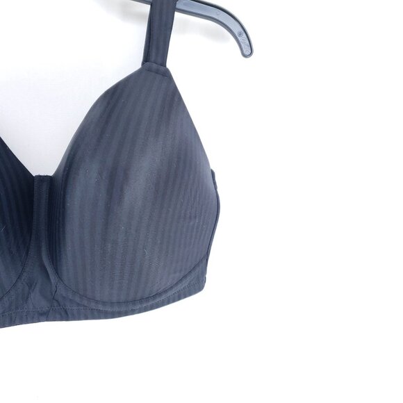 Playtex Bra Size 36DDD Black All Over Smoothing Full Figure Wirefree - Picture 2 of 7